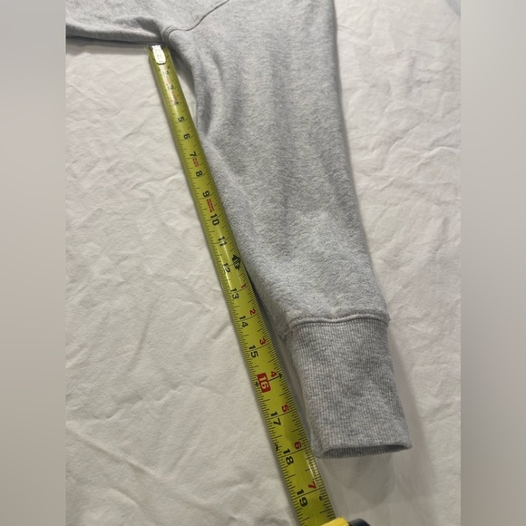 Gap large Henley lightweight sweatshirt button up crew long sleeve Heather gray - Picture 5 of 10